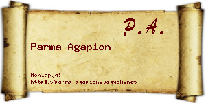 Parma Agapion névjegykártya